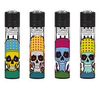 ksp partners ltd e-commerce 4 X CLIPPER LIGHTERS (MUSHROOM SKULLS)