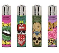 Ksp partners ltd e-commerce 4 x CLIPPER LIGHTERS -no feul (GANJA VIBES)