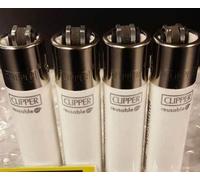 Ksp partners ltd e-commerce 4 x CLIPPER LIGHTERS - NO FULE WHITE