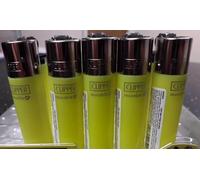 Ksp partners ltd e-commerce 4 x CLIPPER LIGHTERS - NO FULE YELLOW TRANSPARANTS