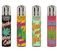 ksp partners ltd e-commerce 4 x clipper lighters- WEED SLOGAN 3
