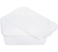 Ksp partners ltd e-commerce 50 Food Containers with Leak Proof Lids, Rectangular, MAJESTIC, BPA Free, Microwave and Freezer Safe, Recyclable, 750ml