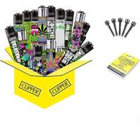 ksp partners ltd e-commerce CLIPPER LIGHTERS (Weed) Collector Mix Clipper (10 x weed Lighter Plus 9 Free Clipper Flints + 5 wheels) 10 pcs
