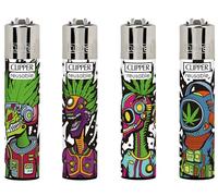 ksp partners ltd e-commerce SET OF 4 CLIPPER REGULAR SIZE REFILLABLE LIGHTER ASTRO WEED 1