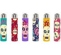 ksp partners ltd e-commerce SET OF 4 RANDOM RUBBER CLIPPER REGULAR SIZE REFILLABLE LIGHTER (SPRING SKULLS)