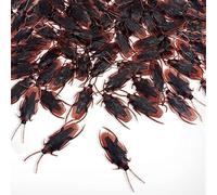 Ksquares Prank Fake Roaches, Favorite Trick Joke Toys Look Real, Scary Insects Realistic Plastic Bugs, Novelty Cockroach for Party, Christmas, Halloween (30 PCS)