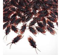 Ksquares Prank Fake Roaches, Favorite Trick Joke Toys Look Real, Scary Insects Realistic Plastic Bugs, Novelty Cockroach for Party, Christmas, Halloween 300pcs