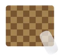 Ksriylm Aesthetics Square Cute Checkered Mouse Pad,Retro Office Home Personalized Mouse Mat Design with Waterproof and Non-Slip Rubber Base,Plaid Gaming Mat for Daily Office,Dark Brown