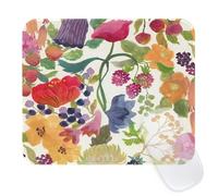 Ksriylm Retro Square Flower Mouse Mat,Small Aesthetic Patterned Girly Mouse Pad with Stitched Edge,Boho Waterproof Non-Slip Rubber Base Computer Mousemat for Office Home,Colorful Fruit