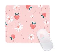 Ksriylm Square Funny Cute Mouse Pad,Office Home Personalized Mouse Mat Design,Waterproof Mousepad, Non-Slip Rubber Base Computer Mouse Pads for Wireless Mouse,Lovely Pink Peach