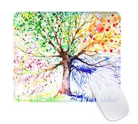 Ksriylm Square Funny Cute Mouse Pad,Office Home Personalized Mouse Mat Design,Waterproof Mousepad, Non-Slip Rubber Base Computer Mouse Pads for Wireless Mouse,Tree of life
