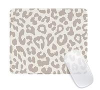 Ksriylm Square Funny Cute Pink Mouse Pad,Office Home Personalized Mouse Mat Design,Waterproof Mousepad, Non-Slip Rubber Base Computer Mouse Pads for Wireless Mouse,Lovely Grey leopard