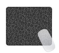 Ksriylm Square Funny Mouse Mat, Cute and Waterproof Mousepad For Computers, Laptop with Non-Slip Rubber Base, 9.5 * 7.8 * 0.12In Mouse Pad, Office & Home,Leopard Black