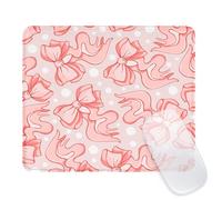 Ksriylm Square Funny Mouse Mat, Cute and Waterproof Mousepad For Computers, Laptop with Non-Slip Rubber Base, 9.5 * 7.8 * 0.12In Mouse Pad, Office & Home,Bowknot