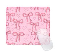 Ksriylm Square Funny Mouse Mat, Cute and Waterproof Mousepad For Computers, Laptop with Non-Slip Rubber Base, 9.5 * 7.8 * 0.12In Mouse Pad, Office & Home,Bowknot