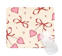 Ksriylm Square Funny Mouse Mat, Cute and Waterproof Mousepad For Computers, Laptop with Non-Slip Rubber Base, 9.5 * 7.8 * 0.12In Mouse Pad, Office & Home,Bowknot