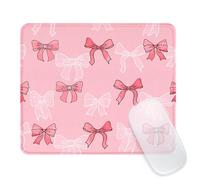 Ksriylm Square Funny Mouse Mat, Cute and Waterproof Mousepad For Computers, Laptop with Non-Slip Rubber Base, 9.5 * 7.8 * 0.12In Mouse Pad, Office & Home,Bowknot