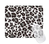 Ksriylm Square Funny Mouse Mat, Cute and Waterproof Mousepad For Computers, Laptop with Non-Slip Rubber Base, 9.5 * 7.8 * 0.12In Mouse Pad, Office & Home,Leopard Black