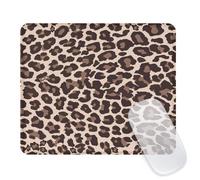 Ksriylm Square Funny Mouse Mat, Cute and Waterproof Mousepad For Computers, Laptop with Non-Slip Rubber Base, 9.5 * 7.8 * 0.12In Mouse Pad, Office & Home,Leopard Brown