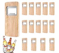 Ksrnsne 15Pcs Wood Bottle Openers Pack Wooden Handle Bottle Opener Engraved Personalised Beer Bottle Opener for Home Pub Outdoor Bartender Christmas Fathers Day Anniversary Birthday Gifts