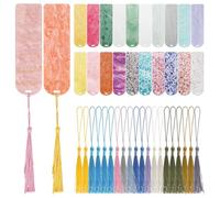 Ksrnsne 22 Set Acrylic Bookmarks for Women with Tassels Page Reading Marker Book Marker Tags Daily Reading Decoration for Book Lovers Students Teachers
