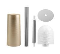 Ksrnsne Stainless Steel Toilet Brush and Holder - Toilet Bowl Cleaner Brush Set for Bathroom Toilet (Gold)