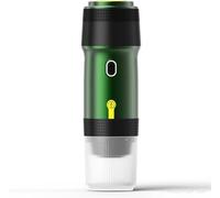 Kssiaz Portable Espresso Machines, Electric Espresso Maker with Self-Heating, USB-C & Car Charger, 20 Bar Mini Coffee Maker With NS Capsule & Ground Coffee for Camping, Hiking, Travel, Office, Green