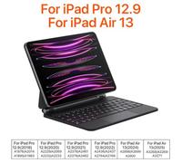 KssogOBOE Backlit Magic Keyboard Compatible With 2025 11th A16 10th M2 M3 13 11 Inch 12.9 10.9 Air 4 Air 5 Pro 11 Cover Magnetic Cases(black)