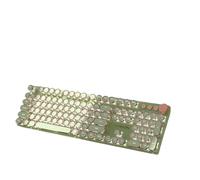 KssogOBOE V20 Punk Typewriter Mechanical Gaming Keyboard 104 Round Keycaps LED White Backlit Key Wire Separation Design Compatible With(Green)