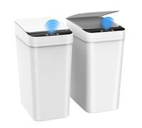 Kssvzz 2 Pack Small Motion Sensor Bathroom Bins with Lid 10L
