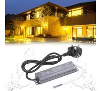 Kssvzz 24V 2.5A 60W LED Driver Lighting With Plug, IP67 Waterproof Outdoor Transformer, Constant Voltage LED Power Supply, AC 100V~240V to DC 24V Transformer for Strip, Indoor and Outdoor