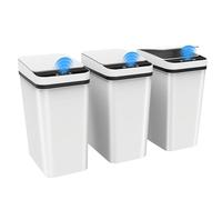Kssvzz 3 Pack Small Motion Sensor Bathroom Bins with Lid 10L