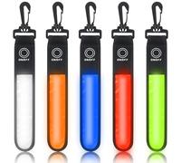 Kssvzz 5 Pack LED Flash Pendant, 3 Light Modes Reflective Strap Bag Pendant, LED Safety Warning Light for Running, Mountaineering, Hiking
