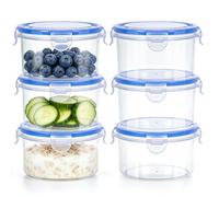 Kssvzz 6 Pack 600ml Round Small Food Containers with Lids Airtight