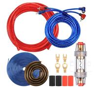 Kssvzz Car Audio Wiring Kit Amplifier Cable Kit, 1500W Subwoofer Wirings Set, 10GA Car Amplifiers Cable Installation Wiring, WirinInstallation Kitg Kit Car Audio Wire