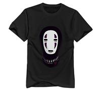 KST Man Spirited Away No Face Faceless T-Shirt O Neck Retro M Black