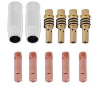 KSTE 2 Nozzles + 4 Tip Holders + 5 Contact Tips Set for 15AK Torch Gun MIG Welder Consumable Accessory Parts Kit