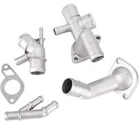 KSTE 4Pcs/Set Aluminum Engine Coolant Hose Flange Kit Compatible with Mk4Golf 1.8T 2000-2005 06A121132A