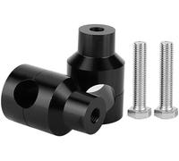 KSTE Pair 25mm Lift Handlebar Riser Aluminium Alloy Compatible with Motorcycle Modification (Black)
