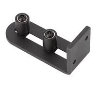 KSTE Sliding Door Floor, Carbon Steel Adjustable Barn Door Sliding Floor Guide (Double Roller Bearing 2)