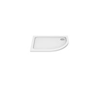 KStone Slip-Resistant Offset Quadrant Shower Tray 1200mm x 800mm Right Handed White Please Select Size: 1200x800mm, Handing: Right Handed