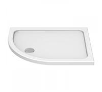KStone Slip Resistant Offset Quadrant Shower Tray 900mm x 760mm Right Handed Grey Please Select Size: 900x760mm, Handing: Right Handed