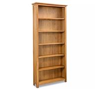 Kstyhome 6-Tier Bookcase 80x22.5x180 cm Solid Oak Wood