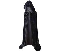 KSVFTB 170CM Black Cape, Voldemort Cloak for Halloween Masquerade Costume - Adult & Children’s Fancy Ghost Face, Traitors, Scream