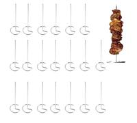 KSVFTB 20 Pcs Skewers for Air Fryer, Stainless Steel Air Fryer Skewers, Reusable BBQ Metal Skewer for Airs Fryers, for Oven Camping Campfire Standing Kebab Chicken Skewer