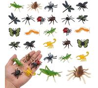 KSVFTB 24 Pcs Bugs Toys, Insect Toys And Mini Beasts Collection, Realistic Plastic Bugs For Nature Observation And Entomology Study, Detailed Miniature Figures For Display And Educational Purposes