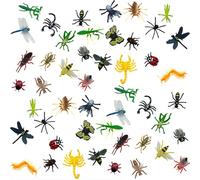 KSVFTB 48 Realistic Insects and Bugs for Kids,Bugs Toys for Kids, Educational Bug Toys for Learning and Christmas Party Favors, Durable Plastic Insects for Boys and Girls