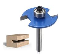 KSVFTB Biscuit Jointer Router Bit, Carbon Steel, 1-Flute, Straight, V-Groove, 53.4mm x 41.3mm, Woodworking Tool for Slotting, Grooving, Rebating Applications