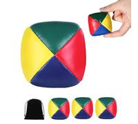 KSVFTB Juggling Balls, Juggling Balls for Adults Set of 4 with Storage Bag, 5cm Durable Soft Smooth Jugg Ball, Designed for Beginners Adults to Safely Practise at Home