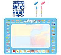 KSVFTB Water Doodle Mat, Painting Writing Water Mat, Reusable Aqua Drawing Mat with Water Pens, Drawing Board, Educational Toys for 2-5 Year Olds Water Mat Birthday Gift for Kids